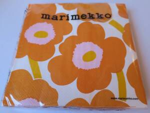 北欧★marimekkoマリメッコ★ペーパーナプキン33cm未開封UNIKKO orange①