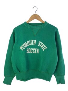 50s～/セットイン/PLYMOUTH STATE SOCCER/スウェット/M/コットン/グリーン/プリント