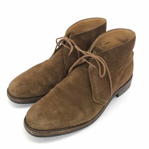 ◆Crockett&Jones クロケット&ジョーンズ チャッカブーツ サイズ7◆ ブラウン レザー メンズ 靴 シューズ ワークブーツ　チャートシー