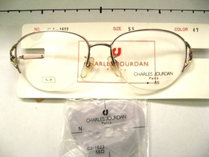 定価32000円 CHARLES JOURDAN 55□16 135 ピンク CJ-1622 ビンテージ眼鏡フレーム 昭和 レトロ 平成 チタン めがね店 長期保管品 58 日本製