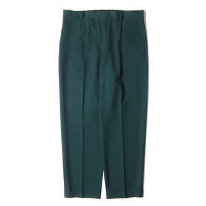 WACKO MARIA ワコマリア パンツ サイズ:XXL 23AW DORMEUIL ウール プリーツ スラックスパンツ PLEATED TROUSERS ダークターコイズ