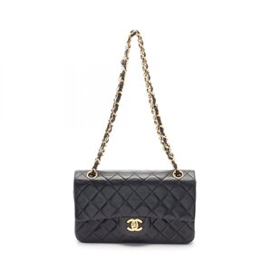 シャネル マトラッセ Wフラップ ブランドオフ CHANEL ラムスキン（羊革） ショルダーバッグ ラムスキン 中古 レディース