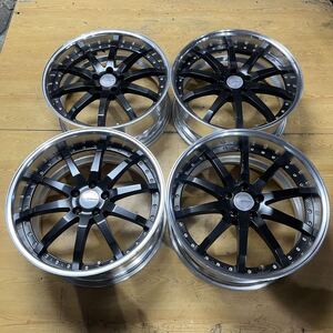 C243 ワーク グノーシスGS1 8.5J+38/9.5J+38 20インチ 5H 114.3 WORK GNOSIS マットブラック 深リム 中古アルミホイール