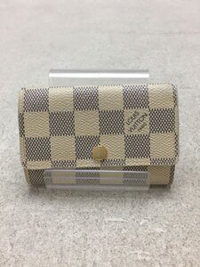 LOUIS VUITTON◆N61745/ミュルティクレ6_ダミエ・アズール_WHT/PVC/WHT/総柄/メンズ