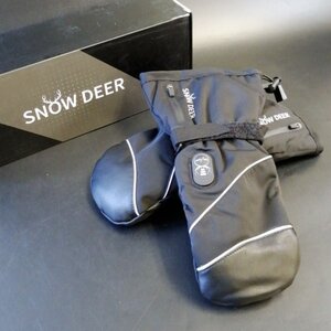 SNOW DEER 電熱手袋 ブラック 充電式バッテリー手袋 フィッシング キャンプ ハイキング サイクリング スノースキー【USED品】 02 04205