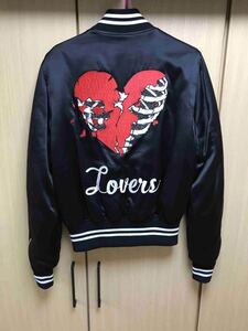 国内正規 AMIRI アミリ LOVERS ラインストーン シルク ボンバージャケット XS