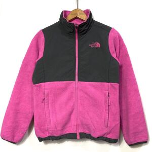 ■GIRLS THE NORTH FACE ノースフェイス DENALI デナリ ナイロン切り替えし フリースジャケット/古着アメカジ アウトドア ピンク サイズM■