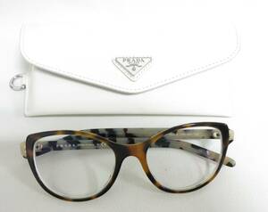 12918◆【SALE】PRADA プラダ VPR12V 52□18 TH8-1O1 140 メガネ/眼鏡 MADE IN ITALY 中古 USED