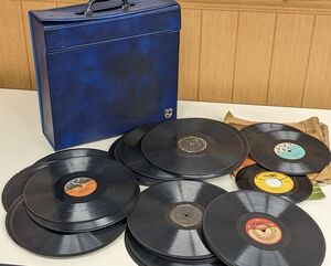 hh636● レコードケース & LP28枚＆SP2枚＆EP1枚セット Philips Records/フィリップス・レコード ブルー オランダ ヴィンテージ/100