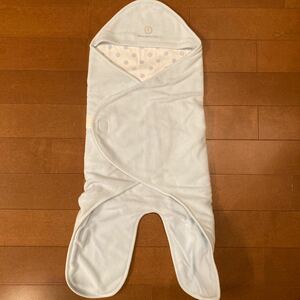 ☆bebe reduction/ベベ ルダクティオン フリースおくるみ 足つき パステルブルー 赤ちゃん 新生児☆