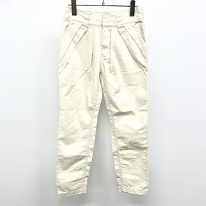 【新品/訳アリ】BEAUTY＆YOUTH UNITED ARROWS テーパード3タックパンツ 無地 綿100% XS オフホワイト アイボリー系 レディース(メンズ？)