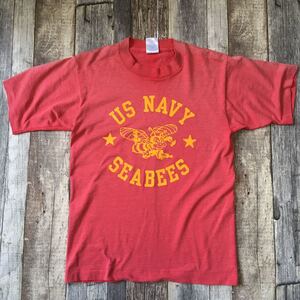 送料無料　ビンテージ 80s U.S.NAVY Tシャツ