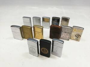 B247-55A　ZIPPO/ジッポー　オイルライター　40th/1937レプリカ/SOLID BRASS/スリム他　14点まとめ【中古品】