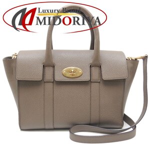 MULBERRY マルベリー ベイズウォーター トートバッグ 2WAY レザー ベージュ/252340【中古】