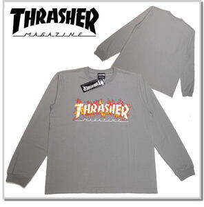 スラッシャー THRASHER FLARE LS TH93340-STONE GRAY-M スラッシャーロンT カットソー