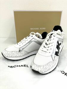 【A】未使用品　MICHAEL KORS マイケルコース レディース スニーカー US 7M　24㎝　ホワイト系　カジュアル　箱有　【1279】