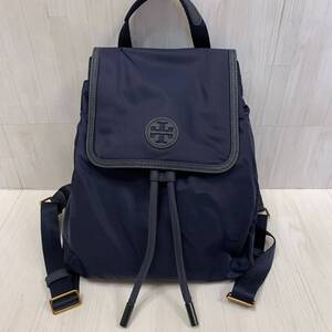 美品 トリーバーチ TORY BURCH ナイロン ミニ リュック バックパック ネイビー