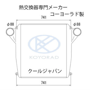 インタークーラー 日産 UD クオン GK5XAB GK5XAE GK6XA 21801-00Z1D 事前に必ず問合せ必要 コーヨーラド製 大型 法人様宛のみ