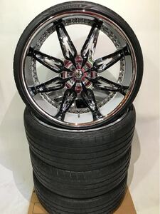 ★大口径24★Hipnotic Wheels 社外アルミホイール 24×9J+35 114.3-5H 中古品4本