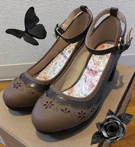 axes femme 花柄レース パンプス ★ 訳有商品