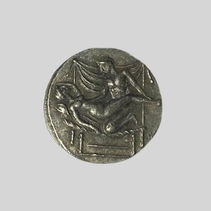 Y528 古代ギリシア 銀貨 直径約21.18mm 重量約3.4g