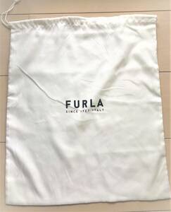 新品同様★FURLA フルラ　保存袋　巾着バッグ　ケース　パンプス　シューズケースにも　白★