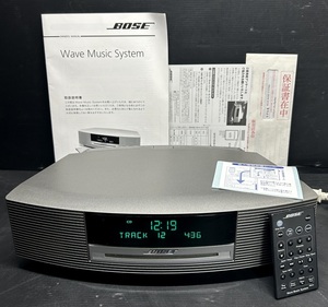 美品難あり BOSE Wave Music System AWRCCB ボーズ CDプレーヤー FM/AMチューナー内蔵 一体型パーソナルオーディオ リモコン/取扱説明書付