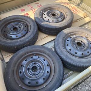 軽 タイヤ スチールホイール ミシュラン 155/65R13 ワゴンR アルト ミラ 4J 5J 4本 PCD 100 13 インチ 鉄 純正 ハイゼット エブリィ ピノ