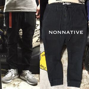 ［完売／希少モデル］M《★ nonnative ★》スウェットイージージョガーパンツ ノンネイティブ ノンネイティヴ DWELLER リブパンツ ブラック