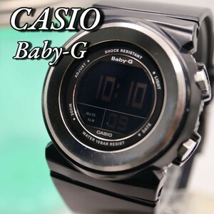 良品 CASIO Baby-G ラウンド ブラック レディース腕時計 1021