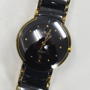 1円 可動品 腕時計 ラドー RADO ダイアスター 129.0301.3 クォーツ ボーイズ ブラック 同梱不可