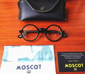 名作モデル☆新品☆ MOSCOT ZOLMAN ゾルマン 丸い眼鏡 メガネフレーム ブラック・ セレブ愛用モデル・鼈甲