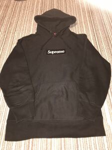 即決SUPREME シュプリーム16AW BOX LOGO Pullover ボックスロゴ プルオーバー パーカー sizeM ブラック