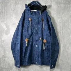 Garbstore London 総柄 マウンテンパーカー 青 M