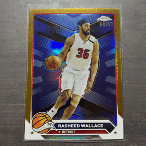 Rasheed Wallace Gold Refractor /50 Parallel 2023-24 Topps Chrome Basketball NBA