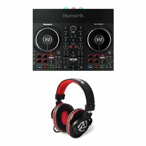 ★Numark ヌマーク Party Mix Live / LEDパーティライト搭載 スピーカー内蔵 DJコントローラー + DJヘッドホン HF175★新品送料込