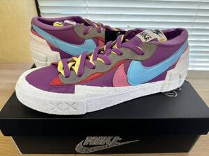 KAWS × sacai Nike Blazer Low Purple Duskカウズ × サカイ ナイキ ブレーザー ロー パープルダスク DM7901-500 28cm 新品未使用