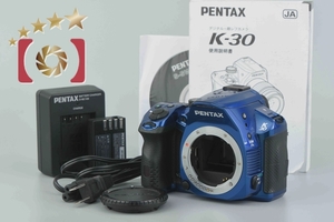 【中古】PENTAX ペンタックス K-30 クリスタルブルー デジタル一眼レフカメラ シャッター回数僅少