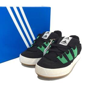 未使用 XLARGE × atmos × adidas エクストララージ アトモス アディダス Adimatic アディマティック スニーカー ブラック/グリーン27.5cm