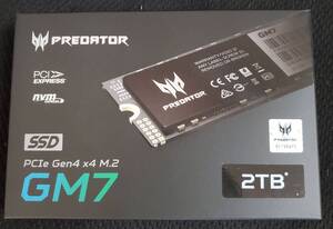 a786 SSD 2TB NVMe1.4 PCIe Gen4x4 Acer (エイサー) Predator 2TB GM7-2TB