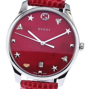 グッチ GUCCI 126.4/YA126584 Ｇタイムレス デイト クォーツ レディース _790961【ev20】