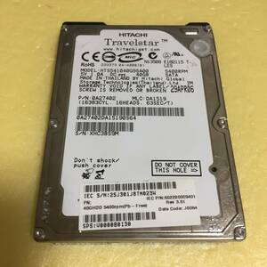 □4764時間 日立 HITACHI HGST Travelstar HTS541040G9SA00 2.5インチHDD 『正常判定』40GB