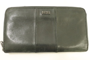 【中古】 DIESEL メンズ長財布 - 長財布 DIESEL - 黒 ブラック ロゴ