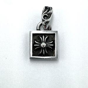 No.171 【美品】CHROMEHEARTS クロムハーツ フレームドCHプラス チャーム ペンダントトップ 925 シルバー アクセサリー メンズ レディース