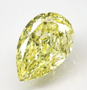 【100円～】VVS2！0.323ct 天然ダイヤ Fancy Intense Yellow (ナチュラルカラー) PS