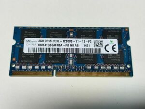 【動作確認済み】hynix ノートPC用 メモリー DDR3L-1600 PC3L-12800S 8GB×1枚 合計8GB 動作確認済 1週間保証 HMT41GS6BFR8A【1431】