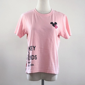 YZ0177 美品 Disney ディズニー レディース トップス Tシャツ 半袖 綿 ミッキー ミニー ドナルド デイジー グーフィー チップ デール 