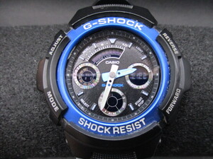 中古腕時計136【CASIO】AW-591 カシオG-SHOCKGショック ブルー×ブラック