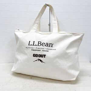 和565★ L.L.Bean GO OUT エルエルビーン マウントレーニア コラボ ビッグ トートバッグ ホワイト メンズ レディース