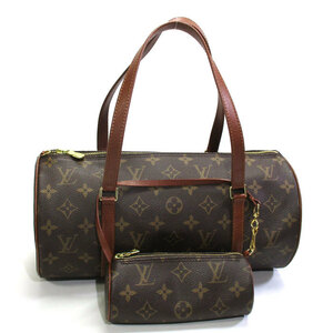 【中古】LOUIS VUITTON パピヨン 30 GM ハンドバッグ モノグラム ポーチ付き M51365